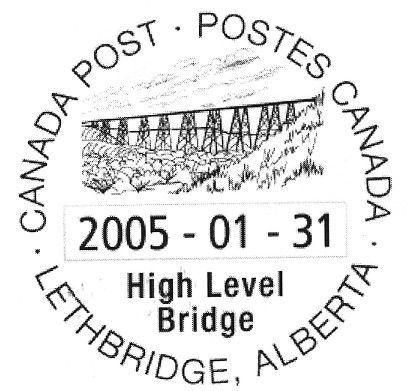 Poststempel mit der High Level Bridge